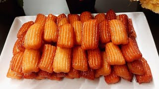 Greek Syrupy Churros Tulumba Recipe 🍯 Crispy amp Sweet Delight [upl. by Owiat]