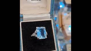 VR115 Legendary Art Deco aquamarine ring [upl. by Watts]