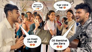 Dil X Ye Dosti Metro 🚇 Singing Reaction Video back to back bollywood mashup by teamjhopdik [upl. by Catton]