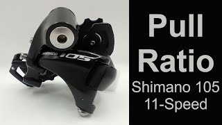 Shimano 105 11Speed Derailleur Pull Ratio [upl. by Aicaca]