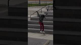 Teryn Dickson front 360 shuv it in Baltimore Maryland skateboarding [upl. by Daj]