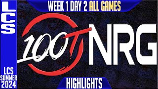 100 vs NRG Highlights ALL GAMES  LCS W1D2 Summer 2024  100 Thieves vs NRG Esports Week 1 Day 2 [upl. by Nylessoj]