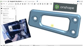 Tuto support de phare moto onshape ‐ modélisation 3D [upl. by Cirtap255]