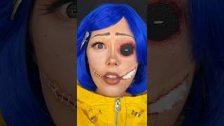 Coraline SFX Makeup 🧵🪡 halloween halloweenmakeup [upl. by Mcgannon653]