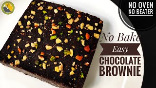 No Bake Easy Chocolate Brownie Recipe  Brownie Recipe  Easy Recipe Ep300 [upl. by Hephzibah450]