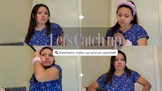 aesthetic make up  CatchUp time  Lets Talk  cleangirl [upl. by Yendirb]