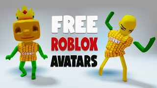 4 NEW FREE ROBLOX AVATARS 😮🌽 [upl. by Drawde473]