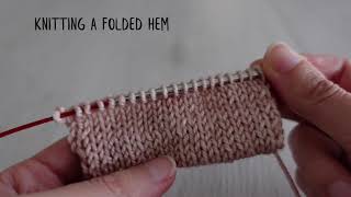 Knitting a Folded Hem  WWK Tutorial [upl. by Van]