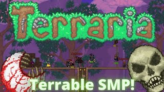 Beating Terraria But 16 Terraria Youtubers Make Everything Awful Terraria Terrable SMP 1 [upl. by Nayr456]