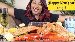 SEAFOOD BOIL MUKBANG  SNOW CRAB LEGS  KING CRAB  Bloveslife Seafood Sauce [upl. by Ahsika]