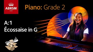 Écossaise in G  ABRSM Piano Grade 2 2023 amp 2024 A1  Synthesia Piano tutorial [upl. by Leemaj592]