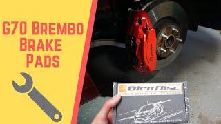 EASY Step by Step Brembo Brake Pad Replacement  Genesis G70 [upl. by Whitnell]