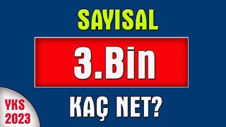 2023 yks sayısal ilk 3 bin kaç net I sayısal 3000 için kaç net gerekir [upl. by Celesta536]