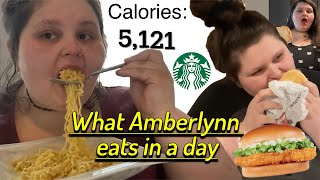 Amberlynn eats 5121 calories in 1 day  What I Ate Today [upl. by Myrwyn]