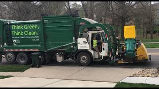 Waste Management Garbage Trucks in Action garbagetrucks trashtruck garbagecollection [upl. by Darrill]