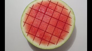 How to cut a watermelon into cubes [upl. by Notsnorb]