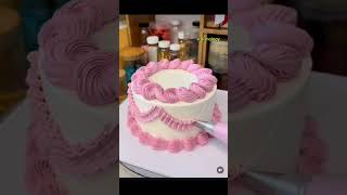 How to decorate cake by 6B nozzledishologycakecreamviralvideovideoviralviralshortscakedesign [upl. by Lissner]