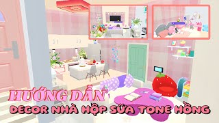 PLAY TOGETHER  Hướng dẫn decor nhà hộp sữa tone màu hồng xinh xinh 🌸🌺🌷 [upl. by Gabe]