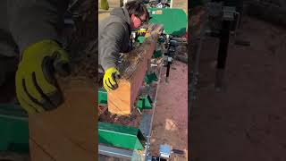 8 foot red cedar log on my woodlandmills HM126 Portable Sawmill [upl. by Hess944]