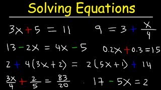 Algebra  How To Solve Equations Quickly [upl. by Gerty]