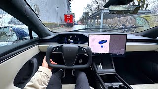 New Tesla Model S Plaid Test Drive POV 2023 [upl. by Cence]