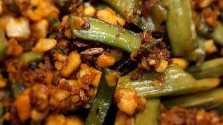 GAWAR KI SABZI  QUICK HOMESTYLE GAWAR SABZI IN 10 MINS  ROASTED GAWAR AND CRUSHED PEANUT SABZI [upl. by Dust]