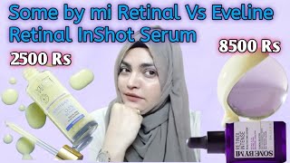 Retinal Serum For Beginners  Some By Mi Retinal Vs Eveline Retinal in shot Serum Review [upl. by Haimes]