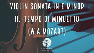 Piano Accompaniment 2nd movement  Violin Sonata in E minor K304300c Mozart Wolfgang Amadeus [upl. by Ruth]