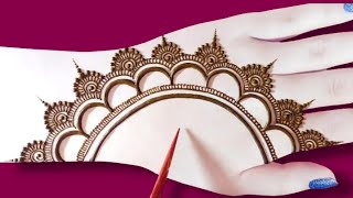 Simple Bridal Mehndi Design Latest 2023  Mehndi design back hand simple  Full hand henna design [upl. by Aihsem]