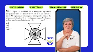 EEAR 20242025  Matemática  Questão 28  Geometria Plana [upl. by Hsoj201]