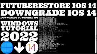 Downgrade iOS to Unsigned IPSW  Downgrade iOS 14  FutureRestore iOS 14  FutureRestore Windows [upl. by Spurgeon]