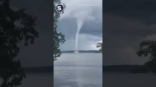 Magnificent Waterspout Forms on Minnesota Lake [upl. by Ave]