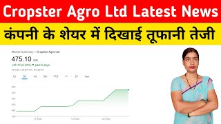 Cropster Agro Ltd Share Latest News Today Q 1 2025 Result [upl. by Prima468]