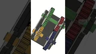 Reverted Gear Train animation engineering mechanicalgears5 gearbox [upl. by Cousins]