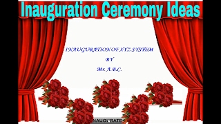 Inauguration Ceremony IdeasPart 1  Flower Animation [upl. by Chantal]