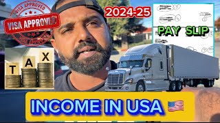 INCOME IN USA 🇺🇸  TRUCK DRIVER INCOME IN USA 🇺🇸 [upl. by Eisinger]