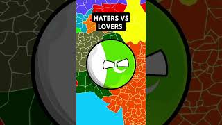 Indias LOVERS😍 VS HATERS 🤬shorts countryballs India lovers haters geography viralvideo [upl. by Battiste]