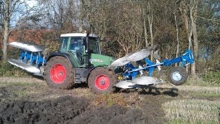 Fendt 415 met Överum front en achter ploeg Trekkerweb [upl. by Behlke]