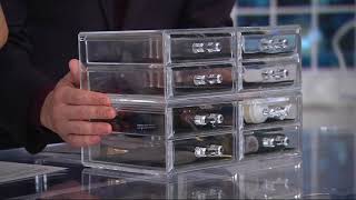 Sorbus Makeup Storage Case Display 4 Drawers on QVC [upl. by Conard819]