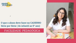 O que o aluno deve fazer no CADERNO SÉRIE POR SÉRIE [upl. by Sethrida]