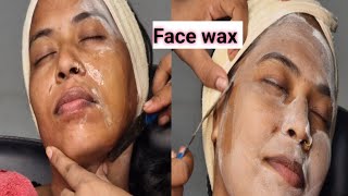 Full face wax kaise kare  how to do facial waxing at home  face wax karne ka sahi tarika youtube [upl. by Niasuh]