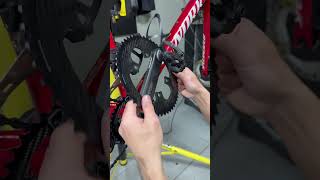 Carbon TI chainrings instalation cycling cyclinglife cyclingshorts cyclingsport bike roadbike [upl. by Laerdna]