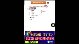 ECET 2025 Physics amp Chemistry Guide  How to Score High amp Get the Best Rank 🚀  Q7 Explained [upl. by Weider370]