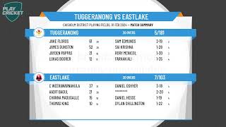 APC Mens 2nd Grade Round 18  Tuggeranong v Eastlake [upl. by Albert]