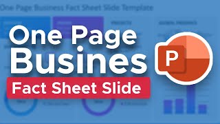 How To Make a One Page Business Fact Sheet in PowerPoint [upl. by Nol828]