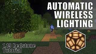 Minecraft Automatic Wireless Lighting  Sculk Sensor Wireless [upl. by Ayatal]