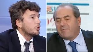 Lite furiosa tra Di Pietro e Diego Fusaro quotMani Pulite un colpo di Stato Ma vai a cagequot [upl. by Pyle71]