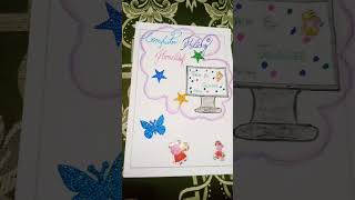 🤗🤗 holiday homework front page decoration ideas 💡😊🥰🥰 please subscribe [upl. by Marilee]