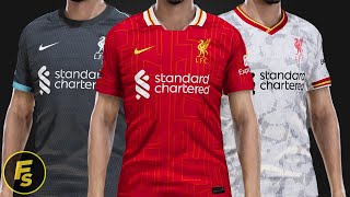 Liverpool FC Kits 202425 Season  PES 2021 amp FL24 [upl. by Farrish]