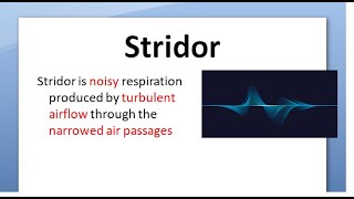 ENT Stridor causes types classification what is define definition treatment diagnosis [upl. by Atteval]